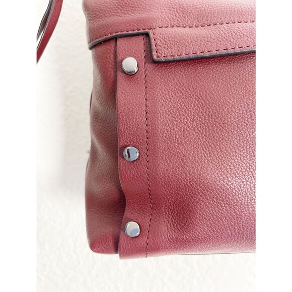 Botkier Noho Studded Leather Backpack in a rich burgundy merlot shade. main image 4